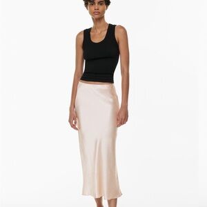 Aritzia Babaton Slip Satin Maxi Skirt